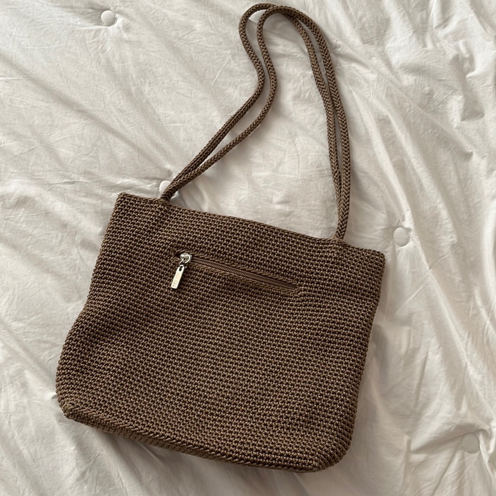 Brown Woven Shoulder Bag